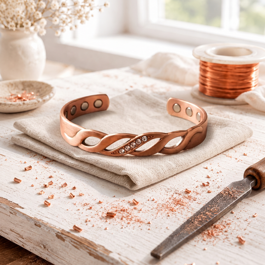 Glimmer Rose Copper Bracelet