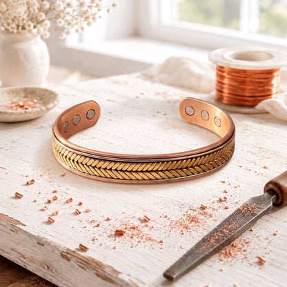 Pink Copper Sheaf Bracelet