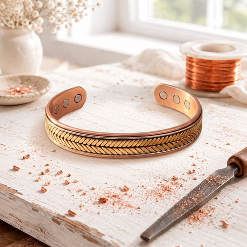 Pink Copper Sheaf Bracelet