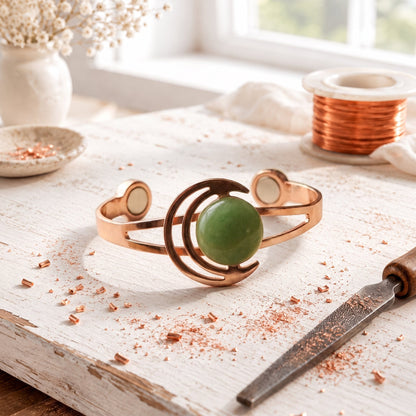 Green Rose Copper Lunara Bracelet