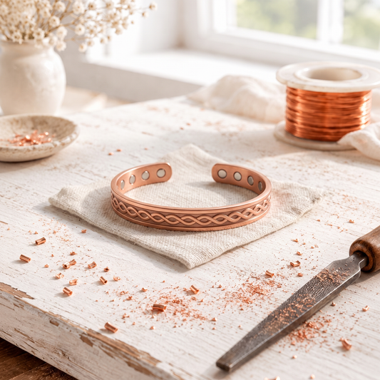 Rose Copper Rivulet Bracelet