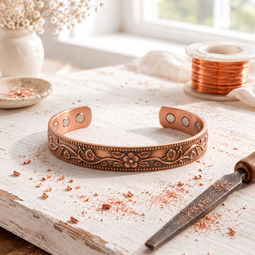 Rose Copper Festoon Bracelet