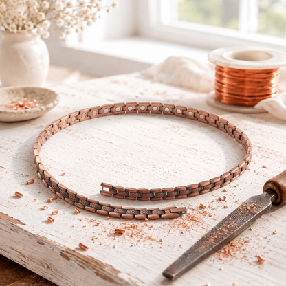 Collana in Rame Rosa Cobble