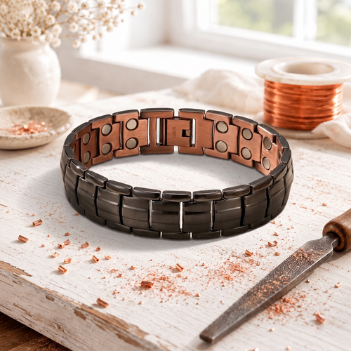 Men's Rose Copper Obsidian Bracelet