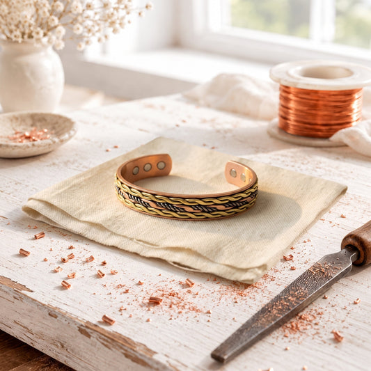 Rose Copper Wave Bracelet