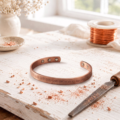 Rose Gold Copper Daisy Bracelet
