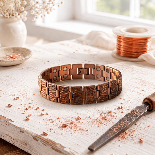 Rose Driftwood Copper Bracelet for Men