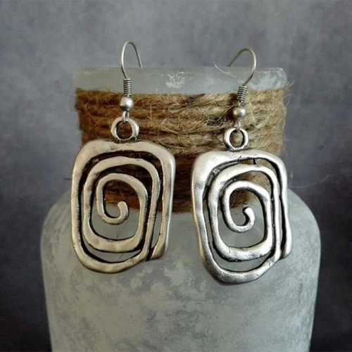 Orecchini Boho a Spirale in Argento