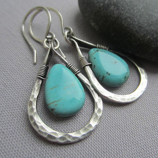 Orecchini in Argento con Turchese Naturale
