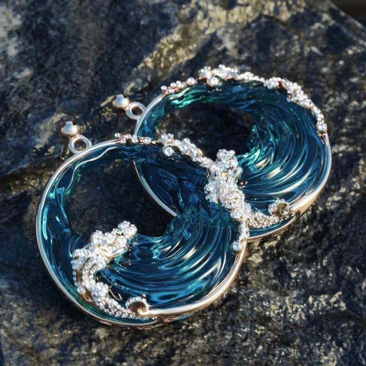 Orecchini Vintage a Onde Oceaniche