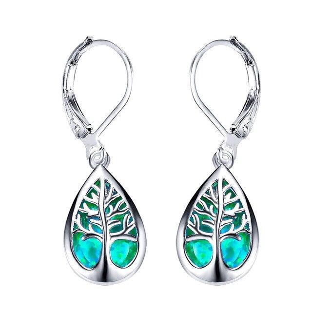 Orecchini “Albero della Vita” in Opale e Argento