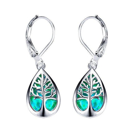 Orecchini “Albero della Vita” in Opale e Argento