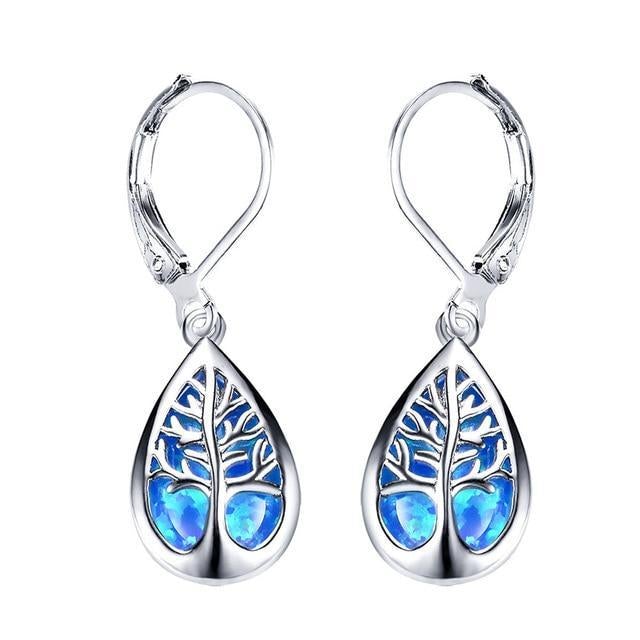 Orecchini “Albero della Vita” in Opale e Argento
