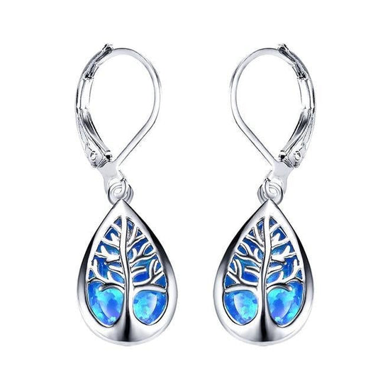 Orecchini “Albero della Vita” in Opale e Argento
