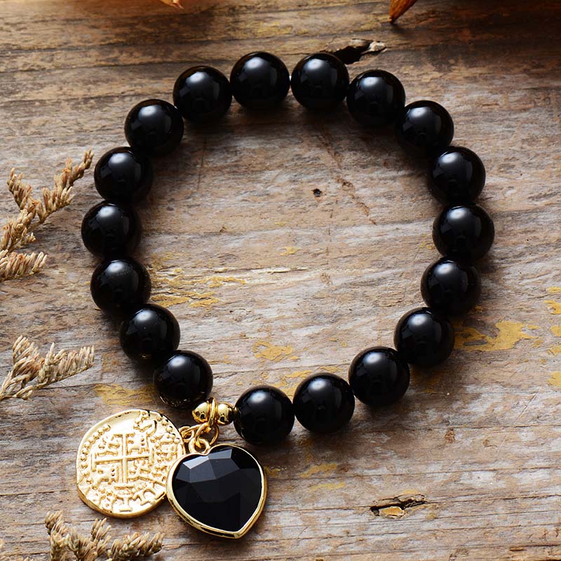 Bracciale con Charm a Cuore in Ametista Intensa