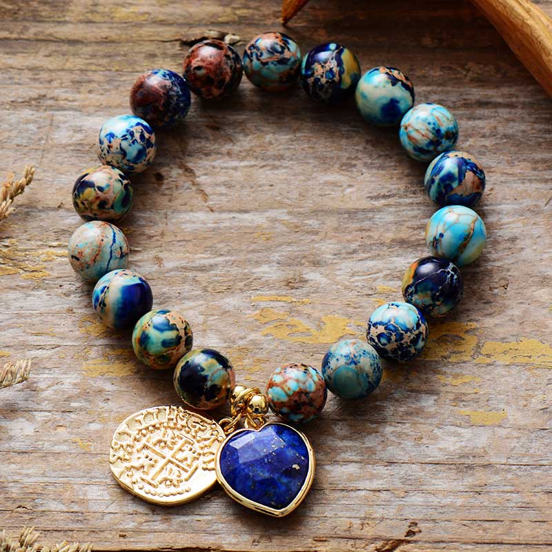 Bracciale con Charm a Cuore in Ametista Intensa