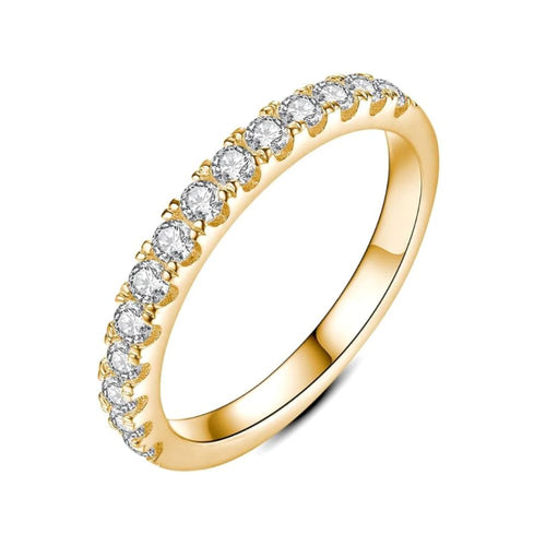 Anello Diamond Embrace – Veretta Mezzo Giro Color Oro