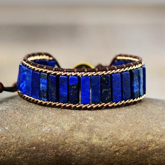Bracciale di Protezione in Lapislazzuli Intenso